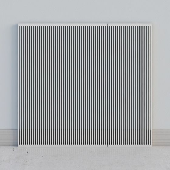Minimalist Striped Screen 3D model