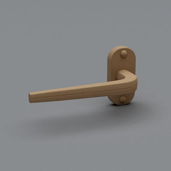 Elegant Door Handle 3D model for Contemporary Spaces