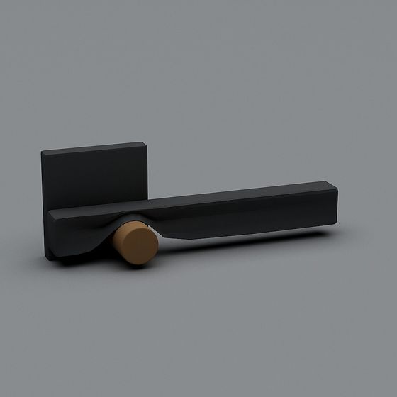 Stylish Low-Poly Door Handle 3D Model