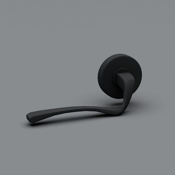 Elegant Low-Poly Door Handle 3D model