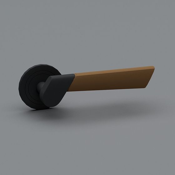Elegant Minimalist Door Handle 3D model