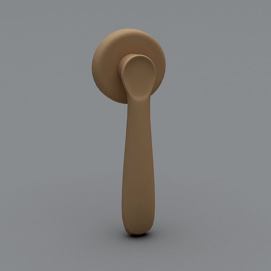Elegant Low-Poly Door Handle 3D model