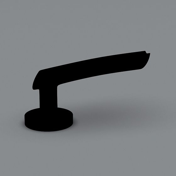 Elegant Low-Poly Door Handle 3D model for Modern Spaces