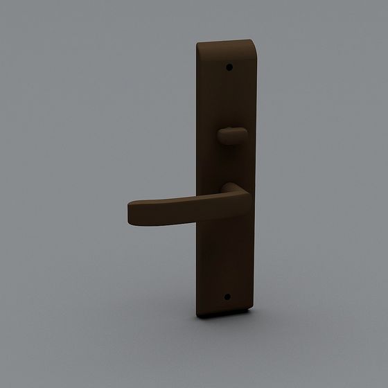 Sleek Low-Poly Door Handle 3D model