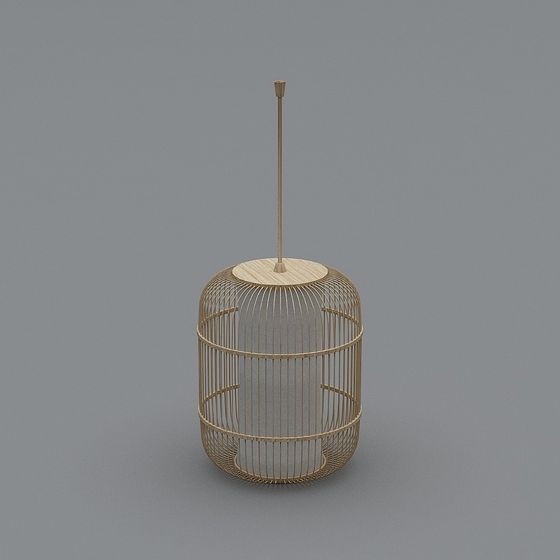 Elegant Low-Polygon Birdcage 3D model
