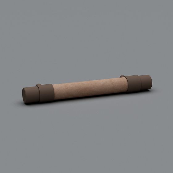 Stylish Scroll 3D model with Low-Poly Design
