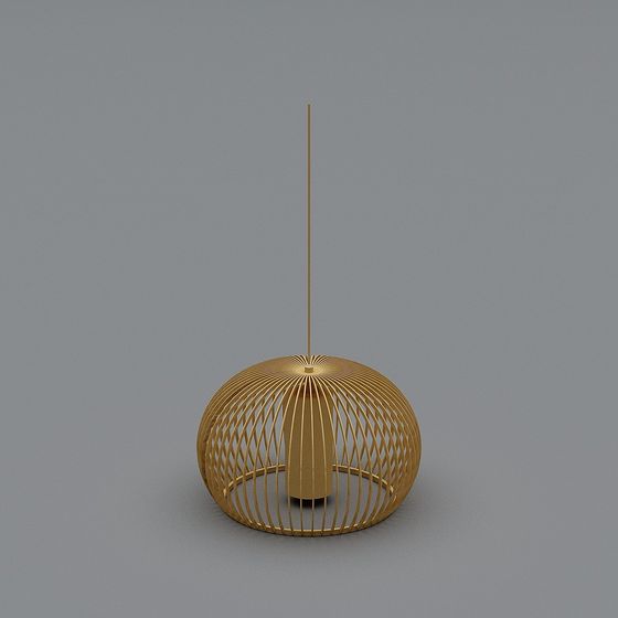 Sphere Cage Low-Poly Pendant Light 3D model