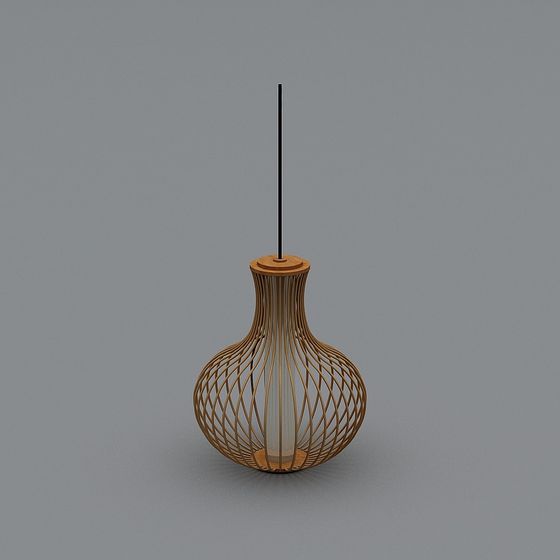 Stylish Low-Poly Chandelier 3D model