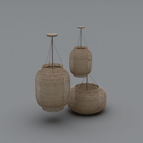Woven Lantern 3D Model for Modern Design