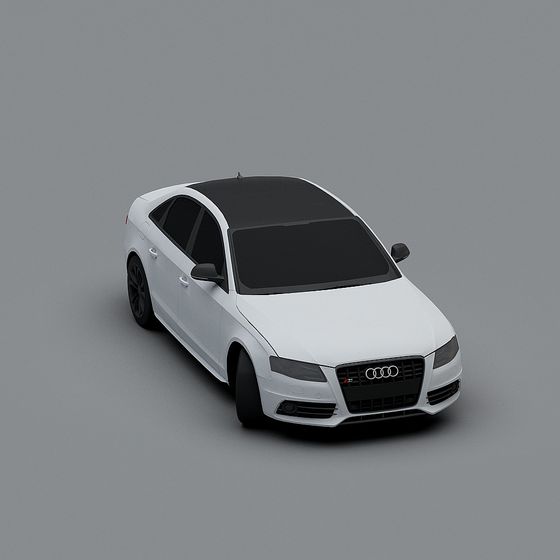 Elegant Audi A4 Low-Poly 3D Model