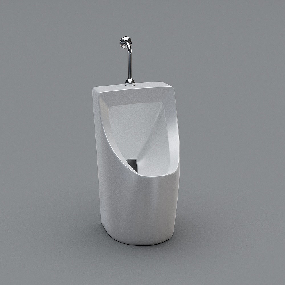 Minimalist Urinal 3D model for Modern Spaces