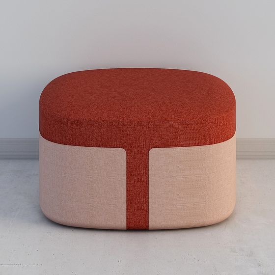 Modern Round Stool 3D model