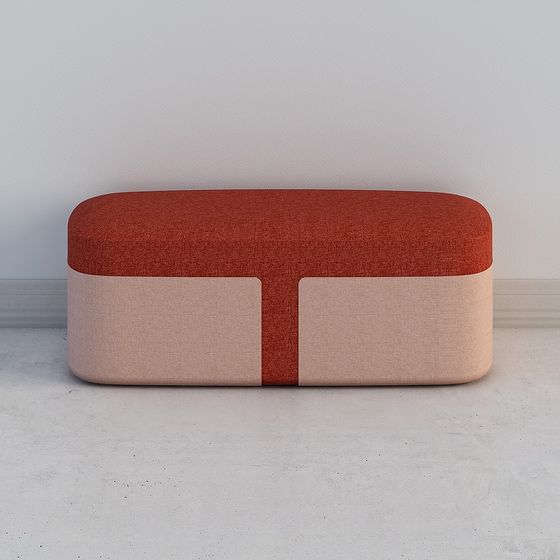Urban Comfort Ottoman 3D model for Modern Spaces