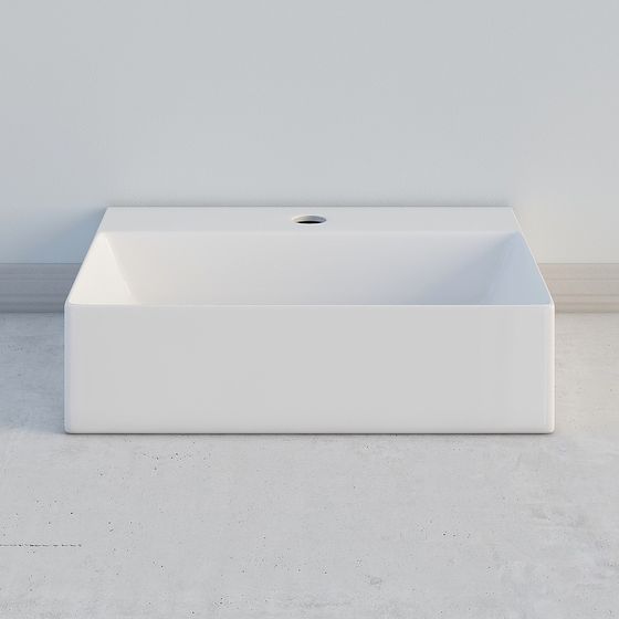 Square Above-Counter Basin 3D model for Modern Interiors