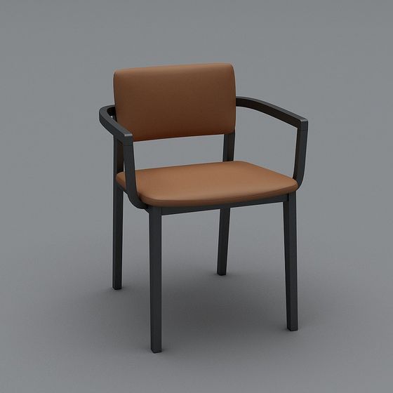 Elegant Low-Polygon Chair 3D model