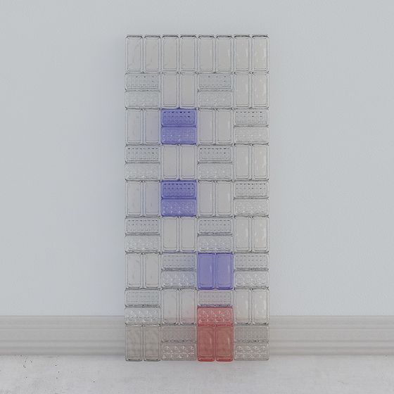 Glass Brick Wall 3D model