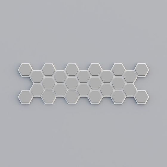 Unique Hexagonal Puzzle Wall 3D model