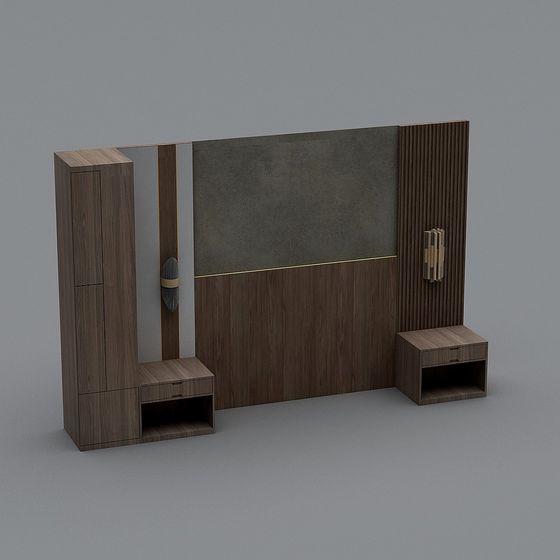 Urban Living Room Screen 3D Model