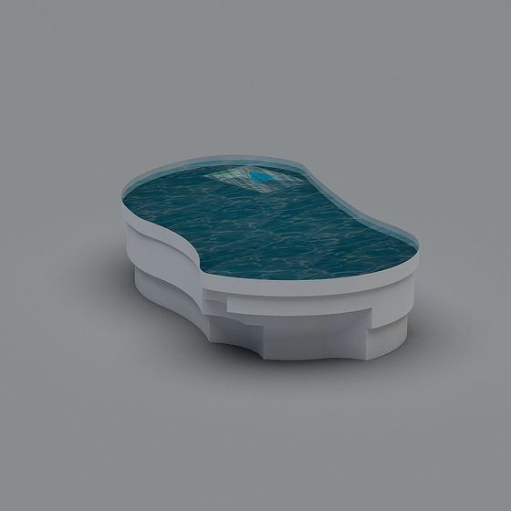 Modern Low-Poly Swimming Pool 3D model