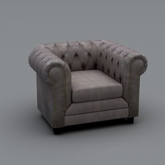 Classic Leather Armchair 3D model for Modern Spaces
