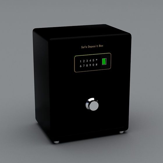 Stylish Low-Poly Safe 3D Model