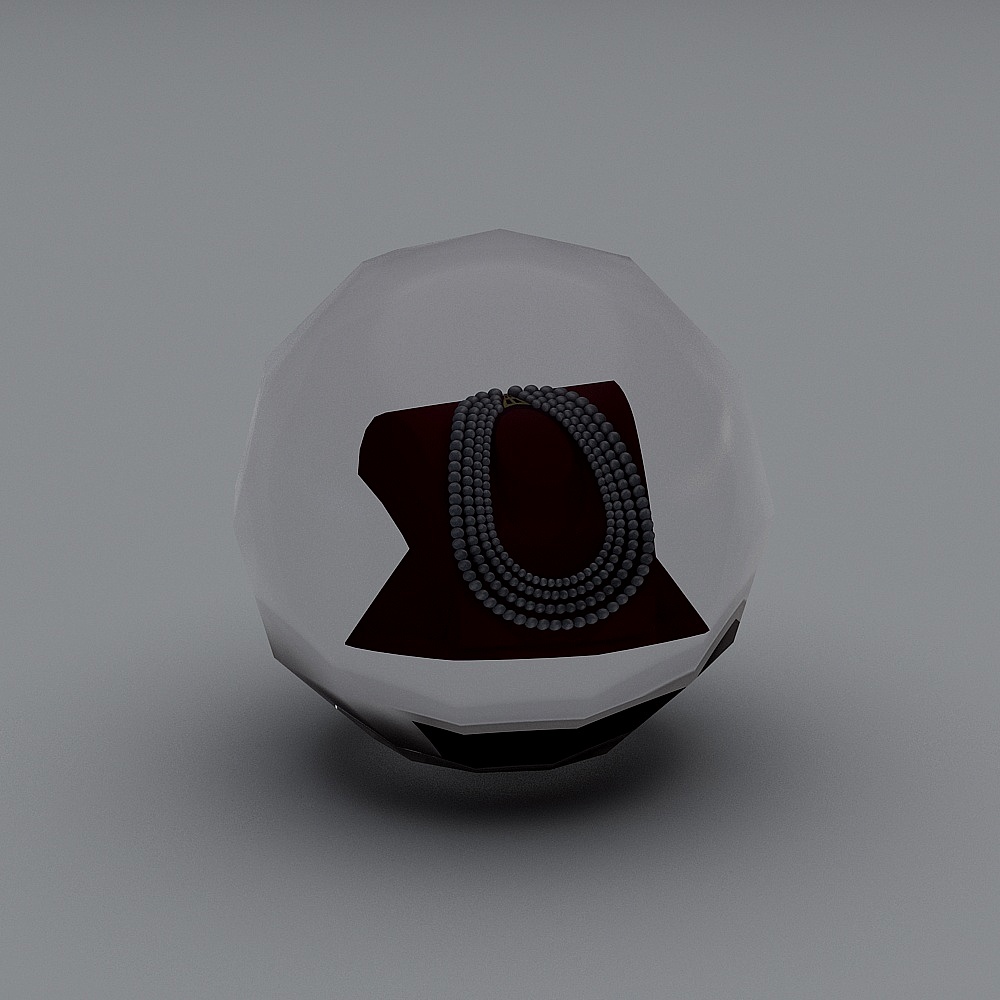 The 3D model network - Pearl necklace jewelry SU model - 3d.jzsc