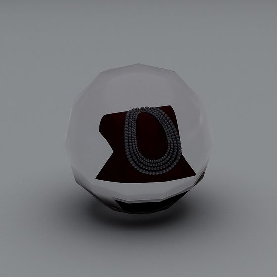 Crystal Diamond Necklace 3D model