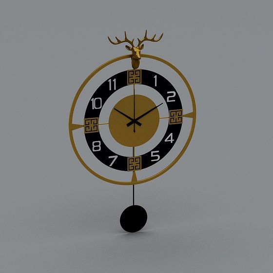 Elegant Low-Poly Clock 3D model for Versatile Use