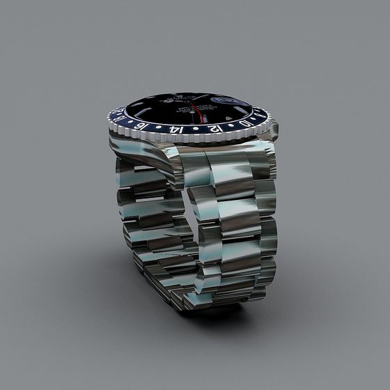 Elegant Low-Poly Watch 3D Model