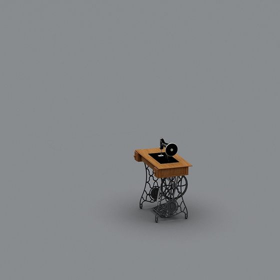 Vintage-Inspired Sewing Machine 3D model