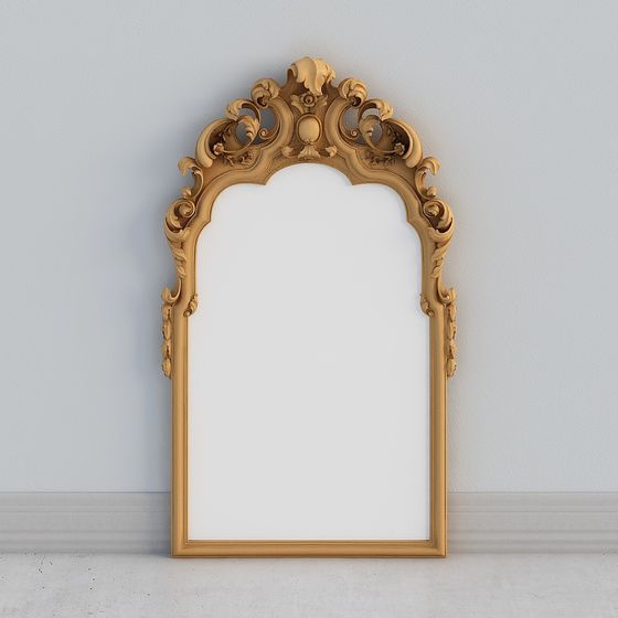 Elegant Baroque-Style Frame 3D model