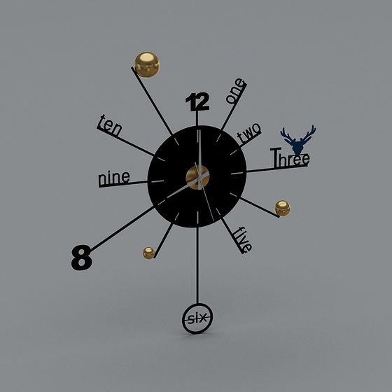 Unique Low-Poly Clock 3D model for Creative Spaces
