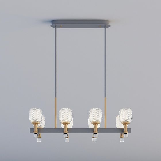 Elegant Low-Polygon Chandelier 3D model