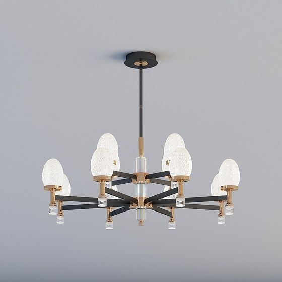 Stylish Chandelier 3D model for Creative Spaces
