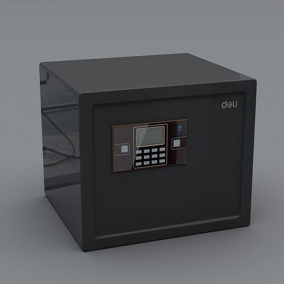 Black Safe Box 3D Model for Secure Storage