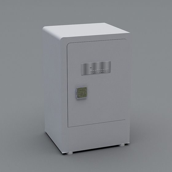 Stylish Black Safe Box 3D Model for Secure Storage