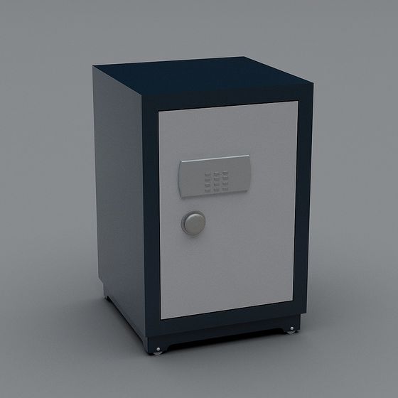 Stylish Black Safe Box 3D Model for Secure Storage