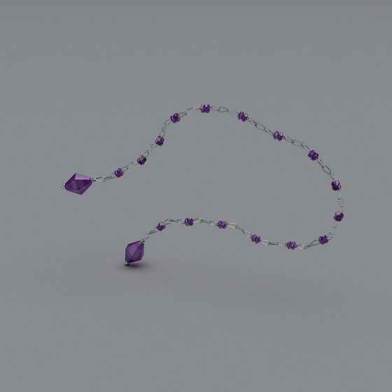 Amethyst Necklace 3D model