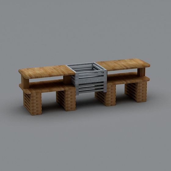 Urban Bench 3D model for Modern Spaces