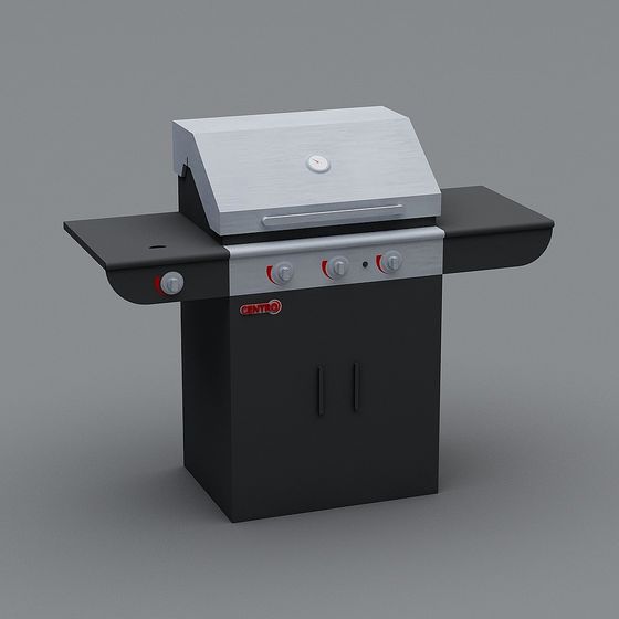 Modern BBQ Grill 3D model for Outdoor Cooking