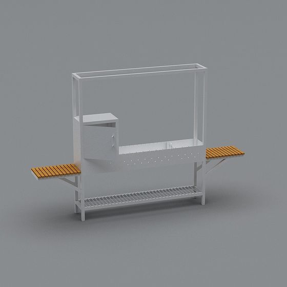 Urban Bus Stop 3D model – Low Poly Design