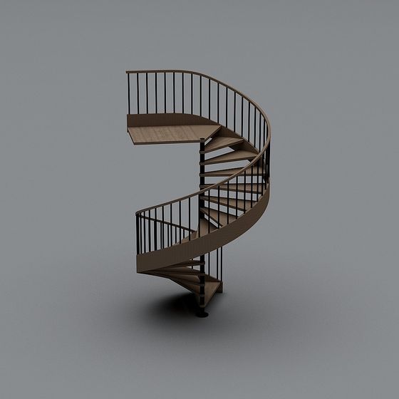 Stylish Spiral Staircase 3D model