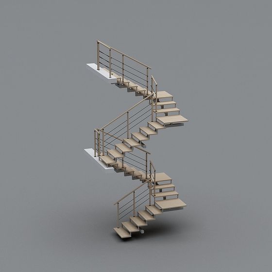 Modern Spiral Staircase 3D model