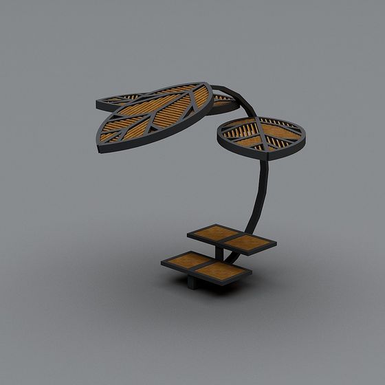 Suspended Leaf Rack 3D model
