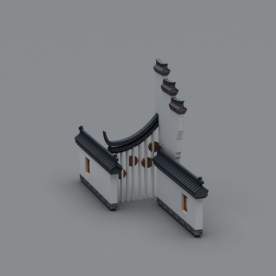 Elegant Ancient Pavilion 3D model