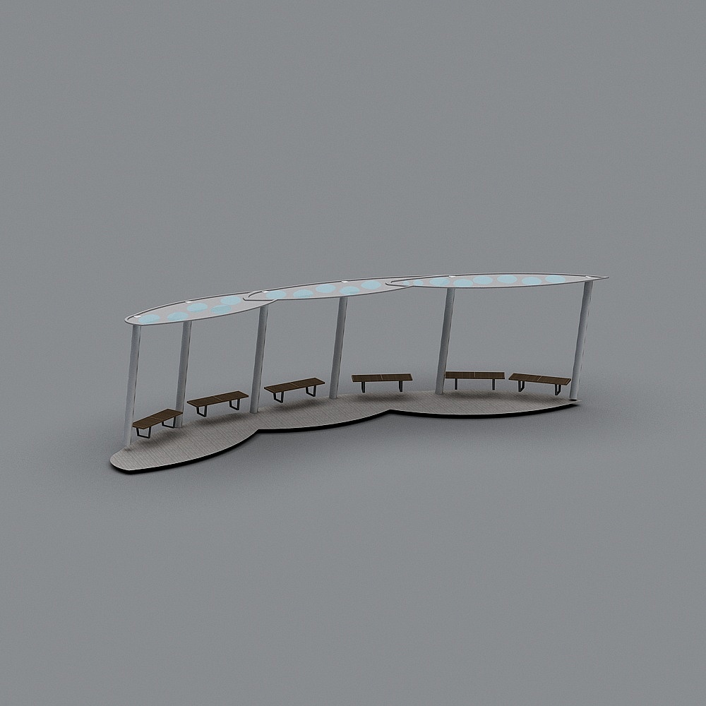 Urban Resting Corridor 3D model