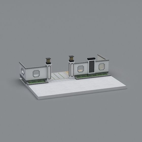 Urban Gateway 3D model for Creative Projects