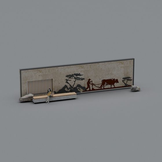 Rustic Countryside 3D Wall Mural Model