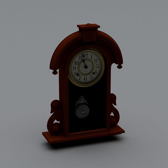 Vintage Mantel Clock 3D Model