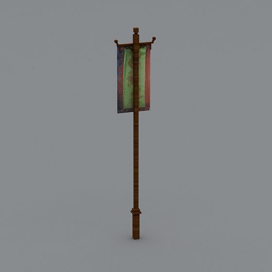 Flag Tower 3D model with Unique Design